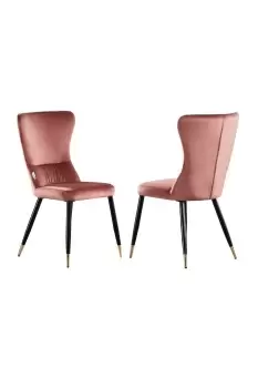 New York' LUX Upholstered Dining Chairs Set of 2