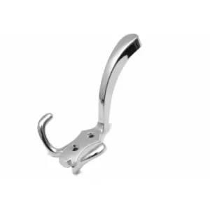 GTV - Triple Hat Coat Hanger Hook Door Wall Bath With Fixings - Colour Chrome - Pack of 50