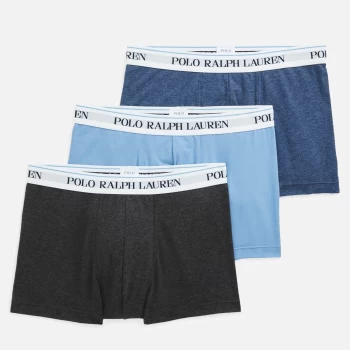 Polo Ralph Lauren Mens 3 Pack Classic Trunk Boxer Shorts - Navy/Sky/Blue - S