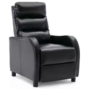 Selby Pushback Recliner Chair - Black Leather