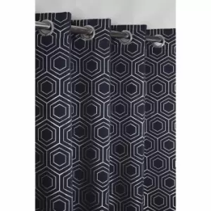 Emma Barclay Hartford Eyelet Curtain 46 x 54 Navy