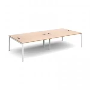 Connex double back to back desks 3200mm x 1600mm - white frame and