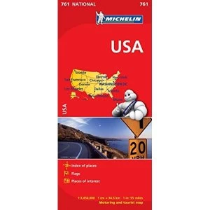 USA - Michelin National Map 761 Map Sheet map 2012