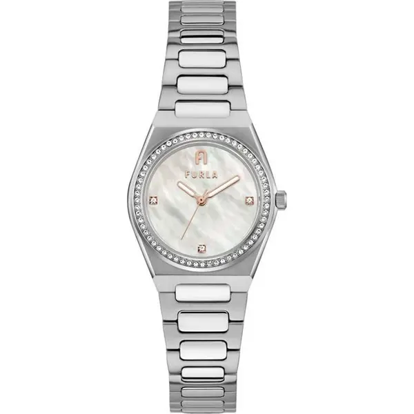 Furla Ladies Furla Tempo Mini Small Watch WW00020003L1 - Silver and White One Size