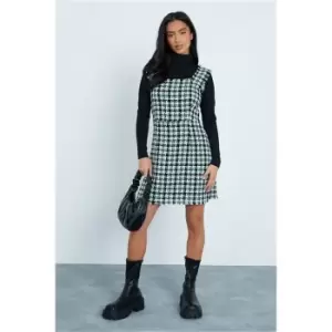 I Saw It First Green Petite Tweed Check Pinafore Dress - Green