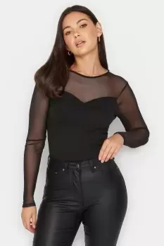 Tall Sweetheart Neckline Long Sleeve Bodysuit