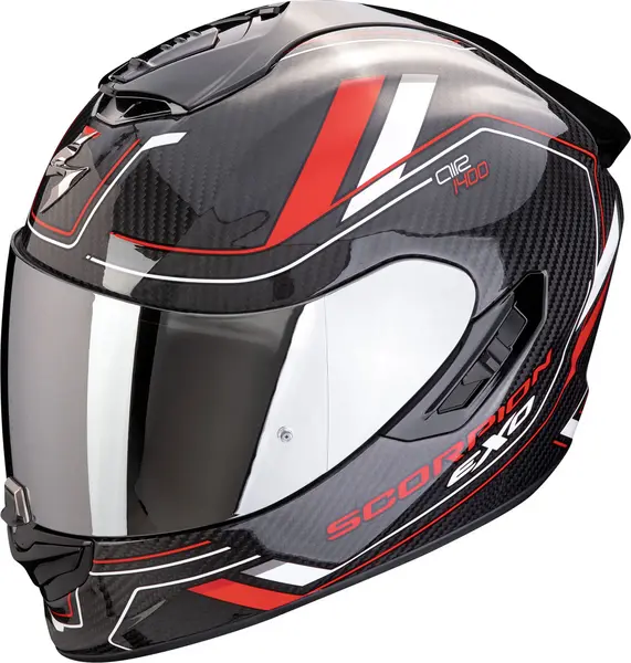 Scorpion EXO-1400 Evo II Carbon Air Mirage Black Red White Full Face Helmet L