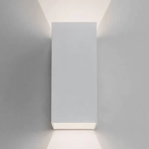 LED 1 Light Outdoor Up Down Medium Wall Light Textured White IP65