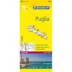 Puglia - Michelin Local Map 363 2008 Sheet map