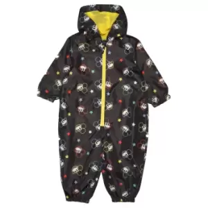 Disney Boys Mickey Mouse Face AOP Puddle Suit (1-2 Years) (Black)