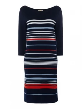 Barbour Long Sleeve Striped Whitby Dress Multi Coloured