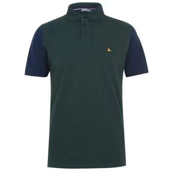 Jack Wills Waterford Colour Block Polo - Dark Green