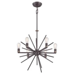 6 Light Ceiling Pendant Western Bronze Finish, E27