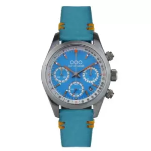 Out Of Order 001-23.AZ.AZ Mens Sporty Cronografo Azure Wristwatch