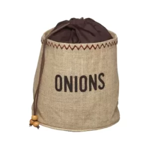 KitchenCraft Hessian Onion Preserving Bag Brown