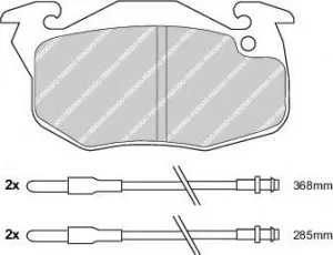 Ferodo FDB719 Brake Pad Set Front Axle Premier Car