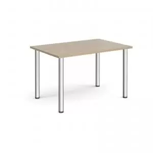 Rectangular chrome radial leg meeting table 1200mm x 800mm - barcelona