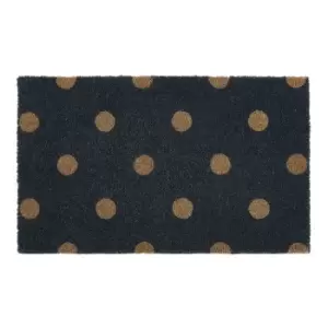 Navy Polka Dots Doormat