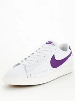 Nike Blazer Low Leather - White/Purple, White/Purple, Size 7, Men