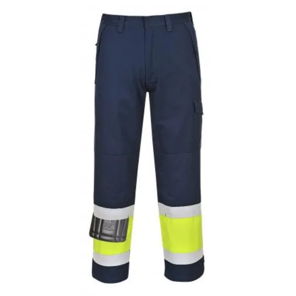 Modaflame Mens Flame Resistant Hi Vis Trousers MV26YNRXXXL Colour: Yellow / Navy