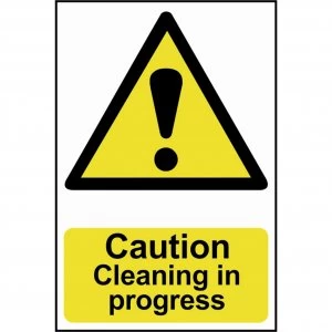 Scan Caution Cleaning In Progress Sign 200mm 300mm Standard