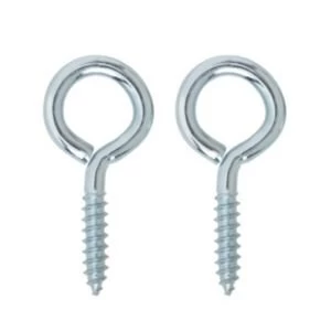 BQ Zinc Effect Metal Screw Eye Pack of 2