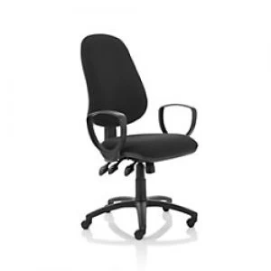 Task Office Chair Eclipse XL III Lever Black Fabric With Loop Arms