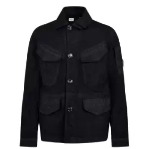 CP Company Garment Dyed 4 Pocket Overshirt - Black