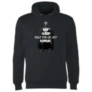 Star Wars Eat Sleep Rule The Galaxy Repeat Hoodie - Black - M