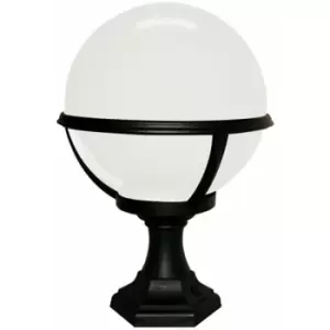 Outdoor IP44 1 Bulb Wall Ground Pedestal Lamp Light Black LED E27 100W d01069