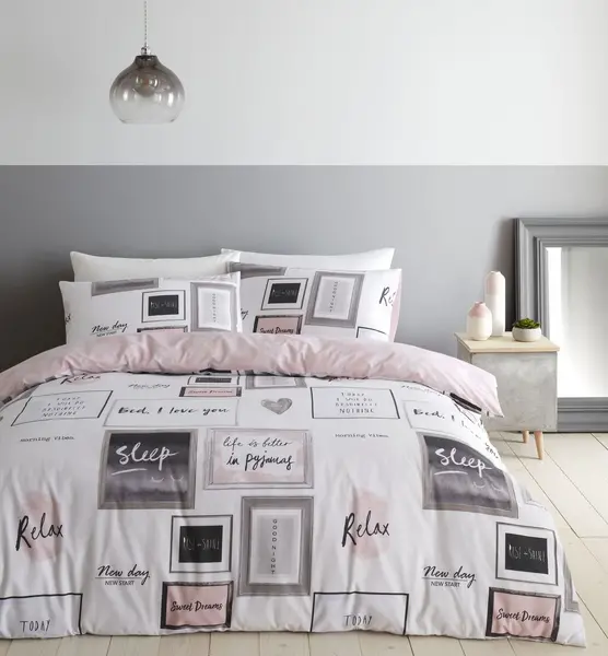 Catherine Lansfield Catherine Lansfield Sleep Dreams Blush Bedding Set - Single