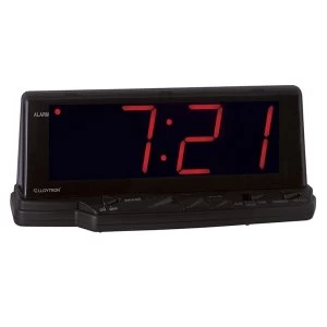 Lloytron J102 Prelude 1.8" Jumbo Red LED Alarm Clock