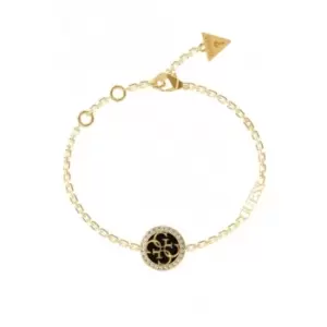 Ladies Gold Plated Black 4G Logo Bracelet