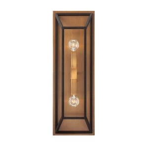 2 Light Indoor Wall Light Bronze, E14