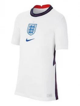 Nike Junior England 2020 Home Short Sleeve Stadium Shirt - White, Size M (10-11 Years)