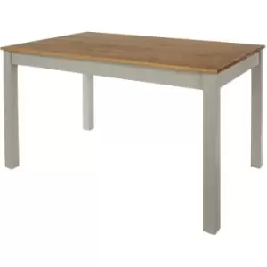 Corona Linea - Dining Table 150cm Solid Pine Grey Wooden Living Home Kitchen Furniture Modern