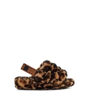 Ugg Fluff Yeah Panther Print Slide In Leopard - Size 6