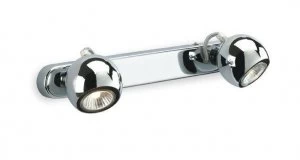 2 Light Spotlights Bar Light Chrome, GU10