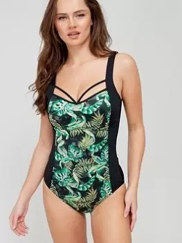 DORINA Kano Swimsuit, Green, Size 10, Women