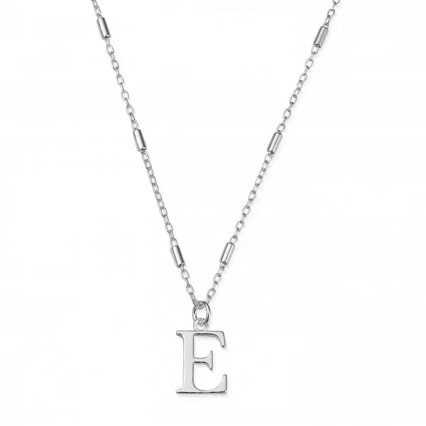 ChloBo Iconic Initial E Silver Necklace SNCC4040E