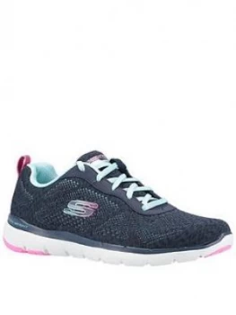 Skechers High Goals Flex Appeal Trainers, Navy, Size 7, Women