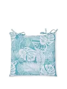 Catherine Lansfield Tropical Birds Indoor/ Outdoor Pack Of 2 Seat Pads Teal