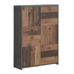 FWStyle Industrial Home Office 6 Door Cabinet