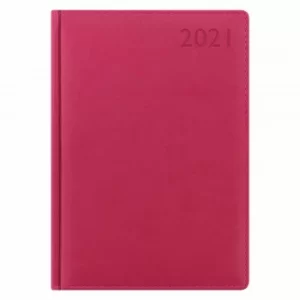 Letts Verona Diary Week to View A5 2021, Raspberry