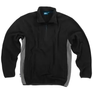 Tough Grit 1/4 Zip Fleece, in Black and Grey Quick-Drying, Size: L