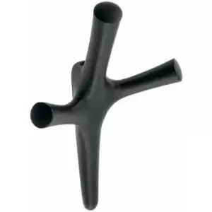 Black Modern Hat Coat Hanger Hook Door Wall Bath Model Valencia - Pack of 5