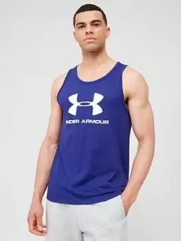 Under Armour Training Sportstyle Logo Tank Top - Blue Size M, Men