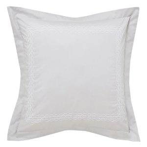 Bedeck of Belfast Silver Egyptian Cotton Percale 300 Thread Count Saffi' Large Square Pillow Case