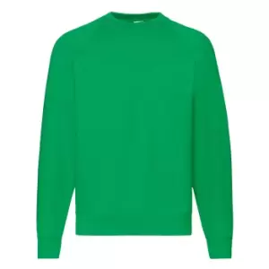 Fruit Of The Loom Mens Raglan Sleeve BelcoroA Sweatshirt (M) (Kelly Green)