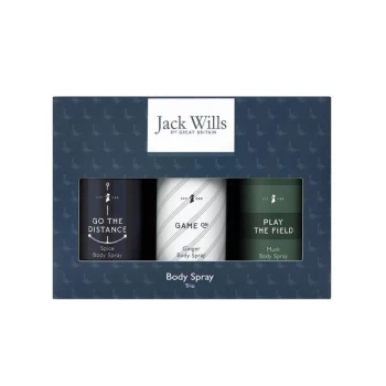 Jack Wills Mens Body Spray Trio Gift Set - Navy